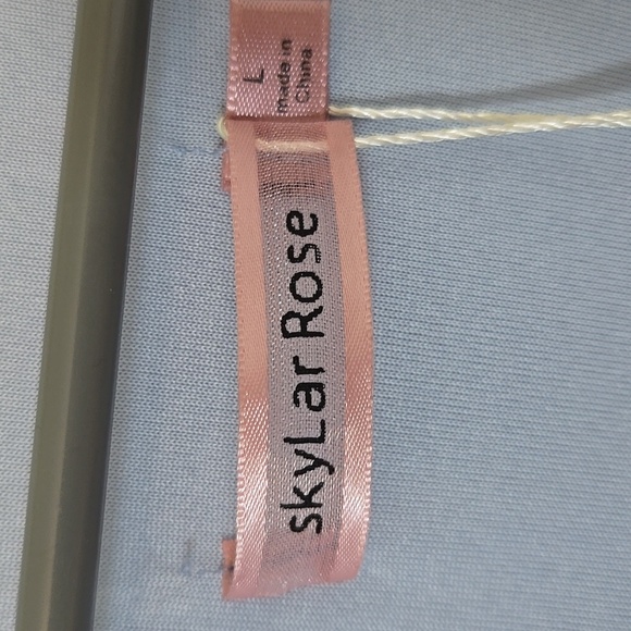 NWT Skylar Rose Light Blue Ruffled Bodysuit Size Large - Picture 7 of 8